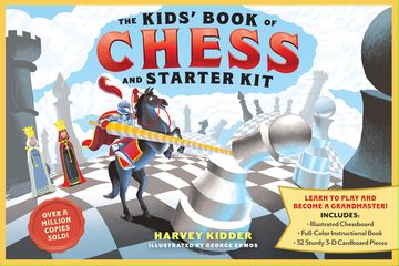 portada The Kids'Book of Chess and Starter Kit: Learn to Play and Become a Grandmaster! Includes Illustrated Chessboard, Full-Color Instructional Book, and 32 Sturdy 3-d Cardboard Pieces (en Inglés)