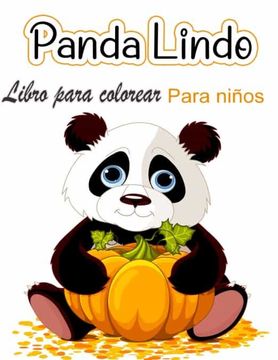 portada Libro Para Colorear del Lindo Panda Para Niños