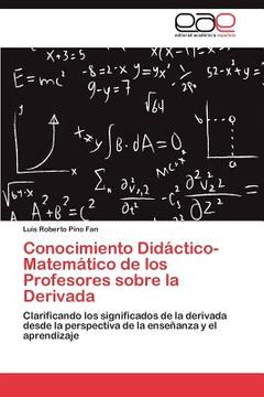 portada conocimiento did ctico-matem tico de los profesores sobre la derivada (in Spanish)