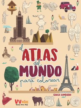 portada El Atlas del Mundo Para Colorear (Vvkids) (Vvkids Atlas del Mundo) (in Spanish)