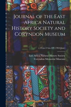 portada Journal of the East Africa Natural History Society and Coryndon Museum; v.24: no.5=no.109 (1964: June)