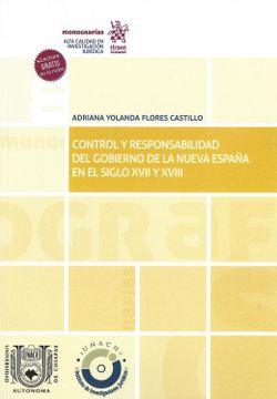 portada Control de Responsabilidad del Gobierno de la Nueva España en el Siglo Xvii y Xviii