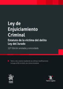 portada Ley de Enjuiciamiento Criminal (33ª Ed. ) (in Spanish)