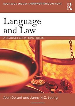 portada Language and Law: A Resource Book for Students (Routledge English Language Introductions) 