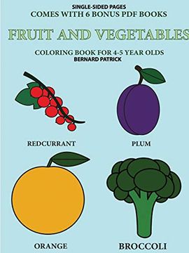 portada Coloring Book for 4-5 Year Olds (Fruit and Vegetables) (en Inglés)