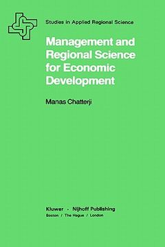 portada management and regional science for economic development (en Inglés)