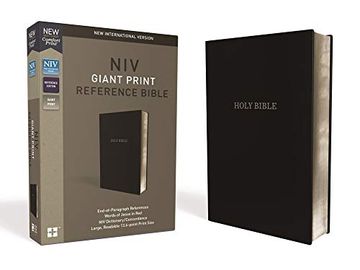 portada Niv, Reference Bible, Giant Print, Leather-Look, Black, red Letter Edition, Indexed, Comfort Print (en Inglés)