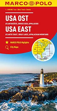 portada Usa East Marco Polo Map: Atlantic Coast, Great Lakes and Appalachian Mountains (Multi-Language Edition - English, German, French) (in German)