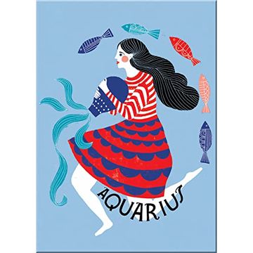 portada Lisa Congdon for em & Friends Aquarius Zodiac Magnet (en Inglés)