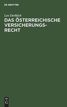 portada Das Österreichische Versicherungsrecht (en Alemán)