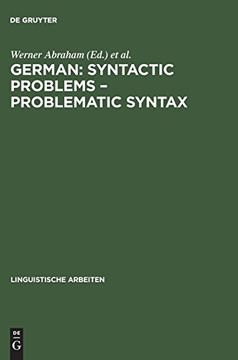 portada German: Syntactic Problems--Problematic Syntax (en Inglés)