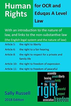 portada Human Rights for ocr and Eduqas a Level Law: With an Introduction to the Nature of Law, and Links to the Non-Substantive law (The English Legal System and the Nature of Law) (en Inglés)