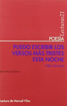 portada Puedo Escribir los Versos mas Tristes Esta Noche (in Spanish)