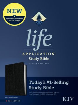 portada KJV Life Application Study Bible, Third Edition (Bonded Leather, Black, Red Letter) (en Inglés)