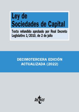 portada Ley de Sociedades de Capital (en Castellano)
