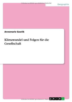portada Klimawandel Und Folgen Fur Die Gesellschaft (German Edition)