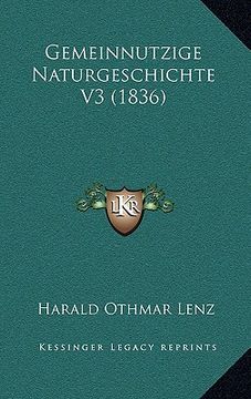 portada Gemeinnutzige Naturgeschichte V3 (1836) (in German)
