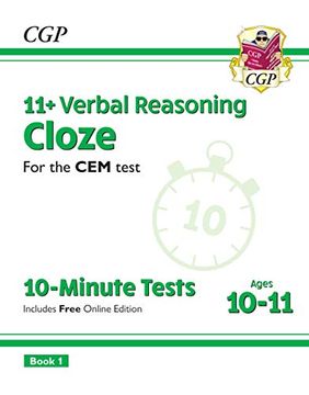 portada New 11+ cem 10-Minute Tests: Verbal Reasoning Cloze - Ages 10-11 Book 1 (in English)
