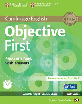 portada Objective First for Spanish Speakers Student's Book With Answers With Cd-Rom With 100 Writing Tips 4th Edition (en Inglés)