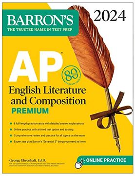 portada Ap English Literature and Composition Premium, 2024: 8 Practice Tests + Comprehensive Review + Online Practice (Barron'S Test Prep) (en Inglés)