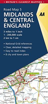 portada Midlands & Central England (AA Road Map Britain)