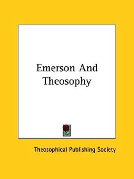 portada emerson and theosophy (in English)