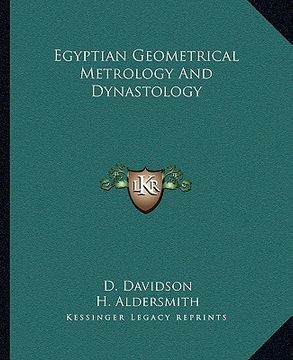 portada egyptian geometrical metrology and dynastology (en Inglés)