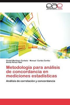 portada metodolog a para an lisis de concordancia en mediciones estad sticas (in Spanish)