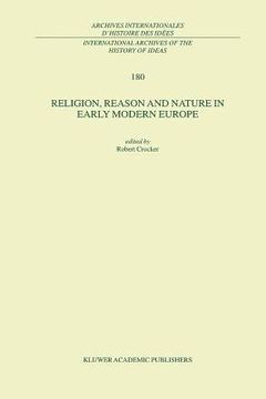 portada religion, reason and nature in early modern europe (en Inglés)