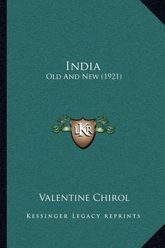 portada india: old and new (1921) (en Inglés)