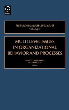 portada multi-level issues in organizational behavior and processes (en Inglés)