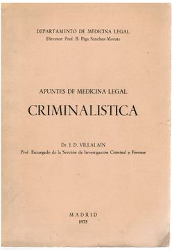portada Apuntes de Medicina Legal Criminalística
