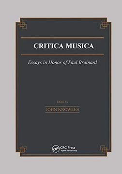 portada Critica Musica: Essays in Honour of Paul Brainard (Musicology) 