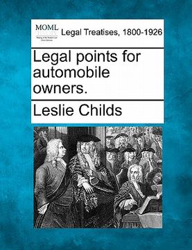portada legal points for automobile owners. (en Inglés)
