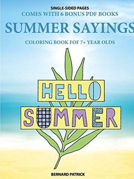 portada Coloring Book for 7+ Year Olds (Summer Sayings) (en Inglés)