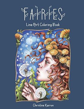 portada Fairies Line art Coloring Book (en Inglés)