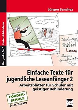 portada Einfache Texte für Jugendliche Leseanfänger 2: Arbeitsblätter für Schüler mit Geistiger Behinderung (5. Bis 9. Klasse) (en Alemán)