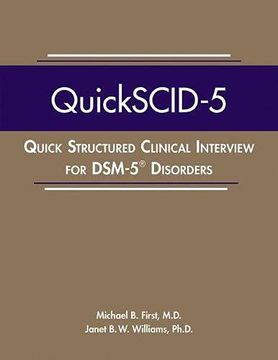 portada Quick Structured Clinical Interview for Dsm-5® Disorders (Quickscid-5) (en Inglés)