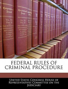 portada federal rules of criminal procedure (en Inglés)
