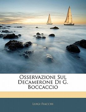 portada Osservazioni Sul Decamerone Di G. Boccaccio (in Italian)