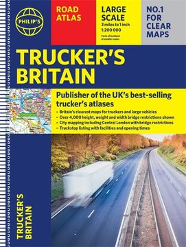 portada Philip'S Trucker'S Road Atlas of Britain: (Spiral a3) (Philip'S Road Atlases) (en Inglés)