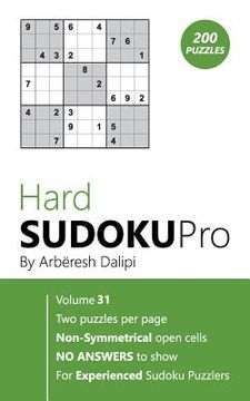 portada Hard Sudoku Pro: Book for Experienced Puzzlers (200 puzzles) Vol. 31 (en Inglés)