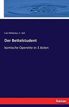 portada Der Bettelstudent Komische Operette in 3 Acten 