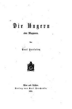 portada Die Ungern Oder Magyaren (en Alemán)