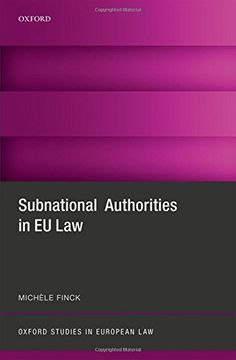 portada Subnational Authorities in EU Law (Oxford Studies in European Law)