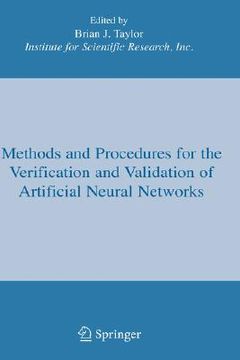 portada methods and procedures for the verification and validation of artificial neural networks (en Inglés)