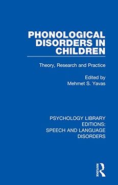 portada Phonological Disorders in Children (Psychology Library Editions: Speech and Language Disorders) 