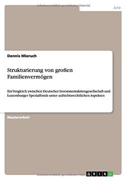 portada Strukturierung von großen Familienvermögen (German Edition)