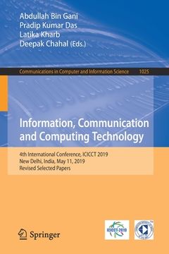 portada Information, Communication and Computing Technology: 4th International Conference, Icicct 2019, New Delhi, India, May 11, 2019, Revised Selected Paper (in English)