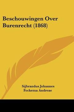 portada Beschouwingen Over Burenrecht (1868)